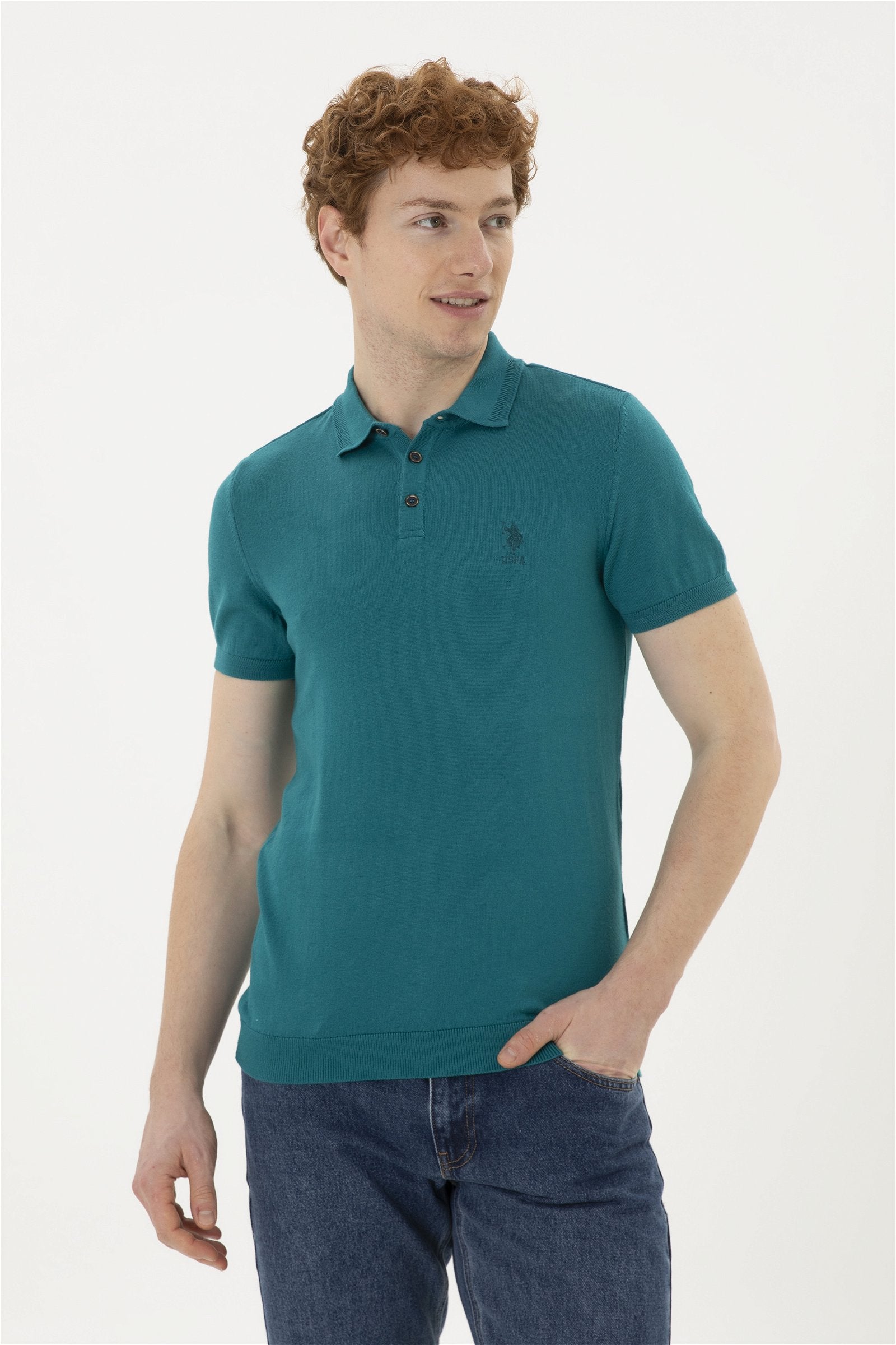 Pulovër polo me mëngë të shkurtra