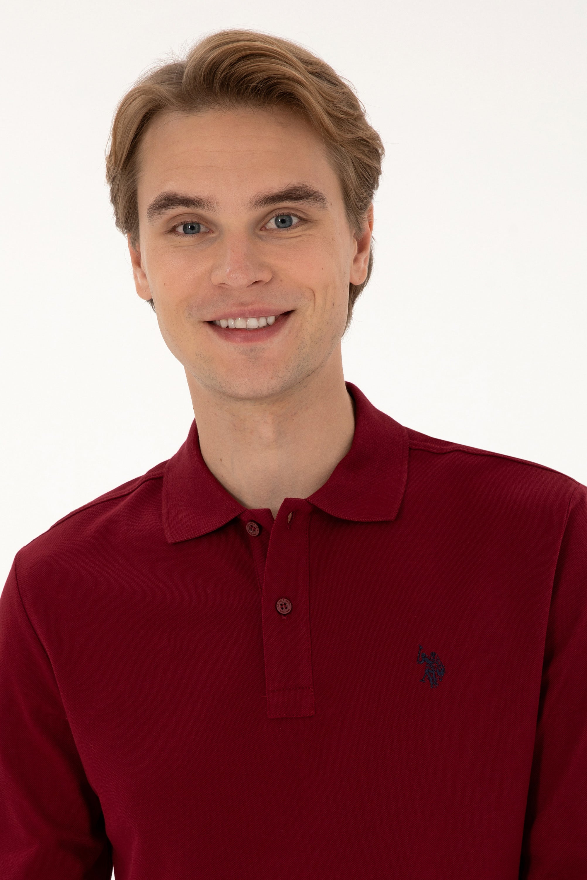 Bluzë polo bazike me mëngë të gjata