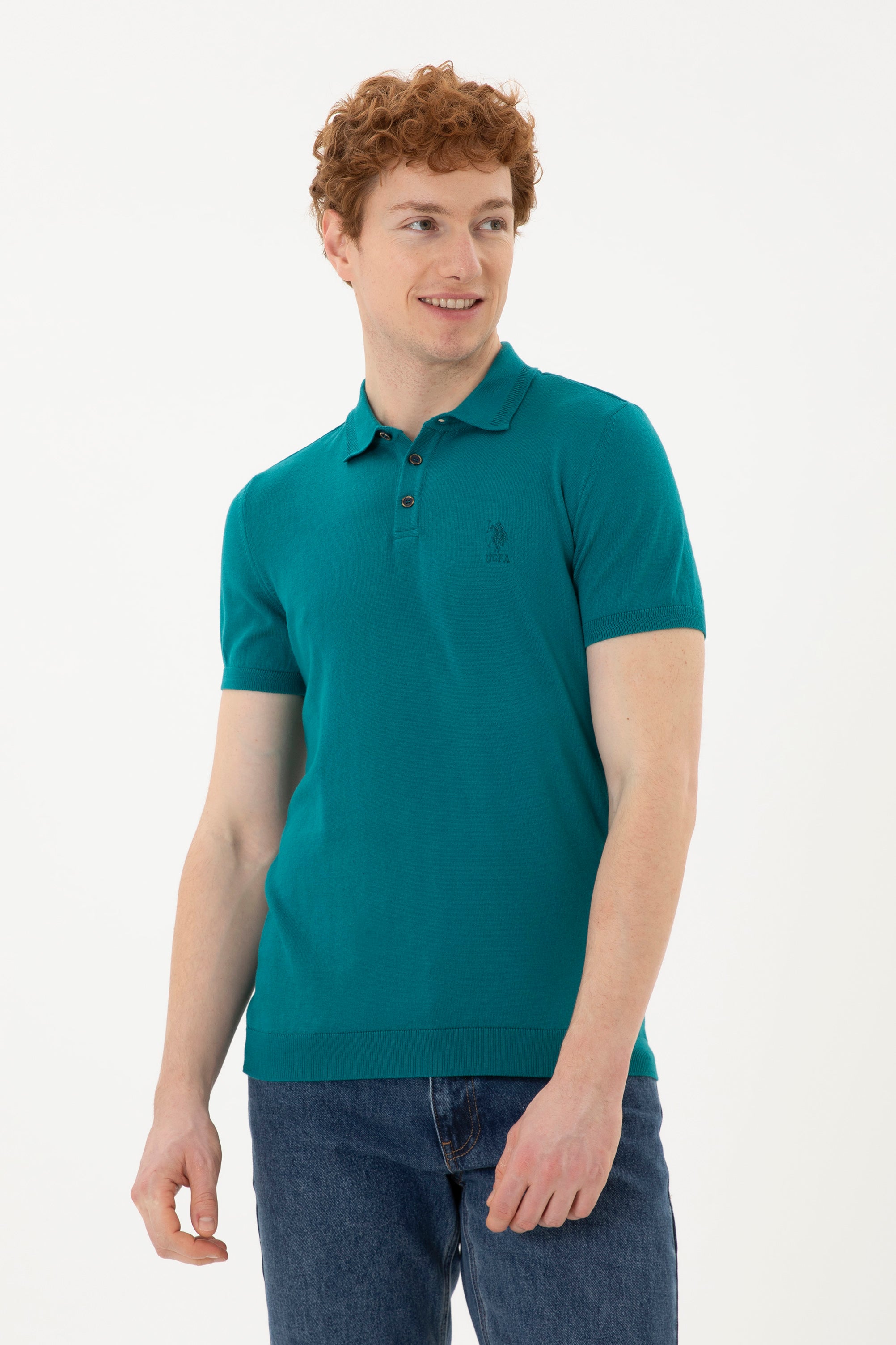 Pulovër polo me mëngë të shkurtra