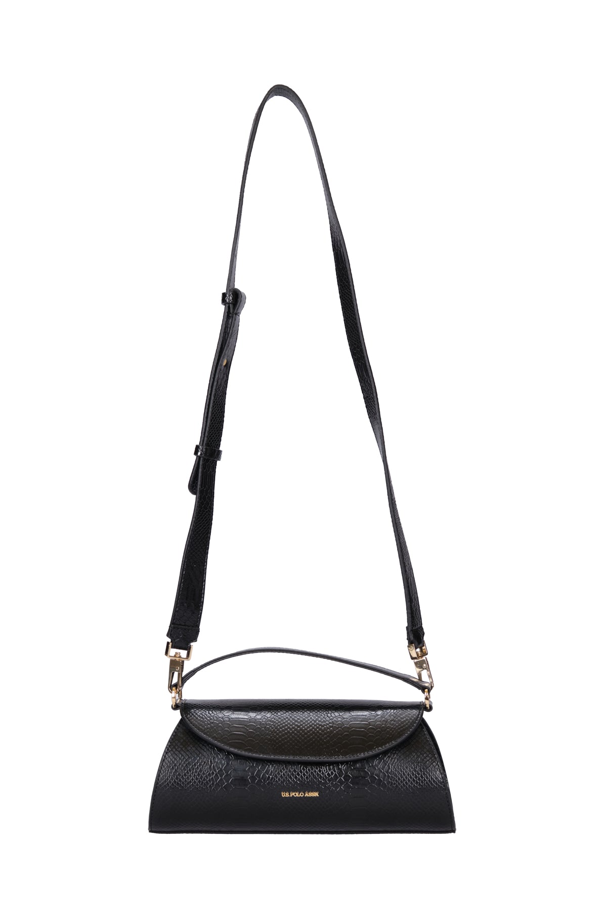 Çantë dore e harkuar me reliev krokodili