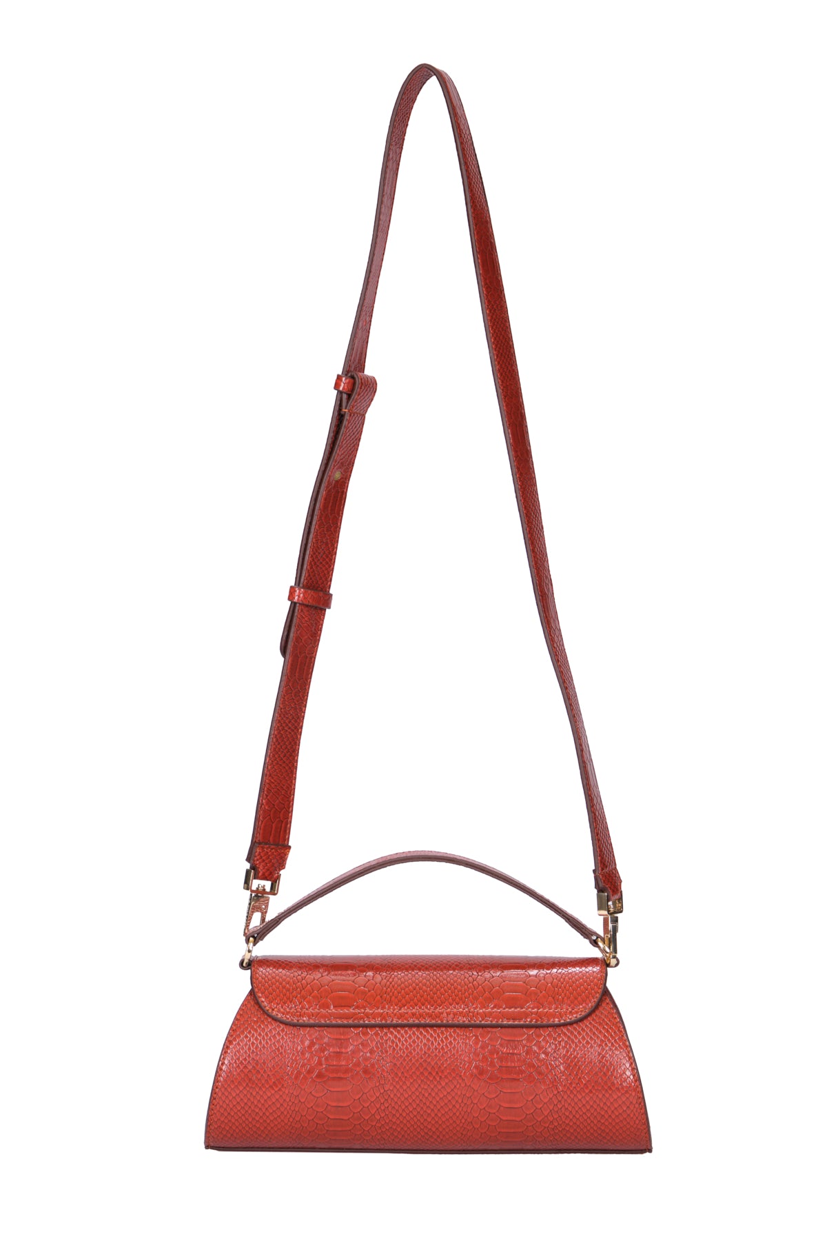 Çantë dore e harkuar me reliev krokodili