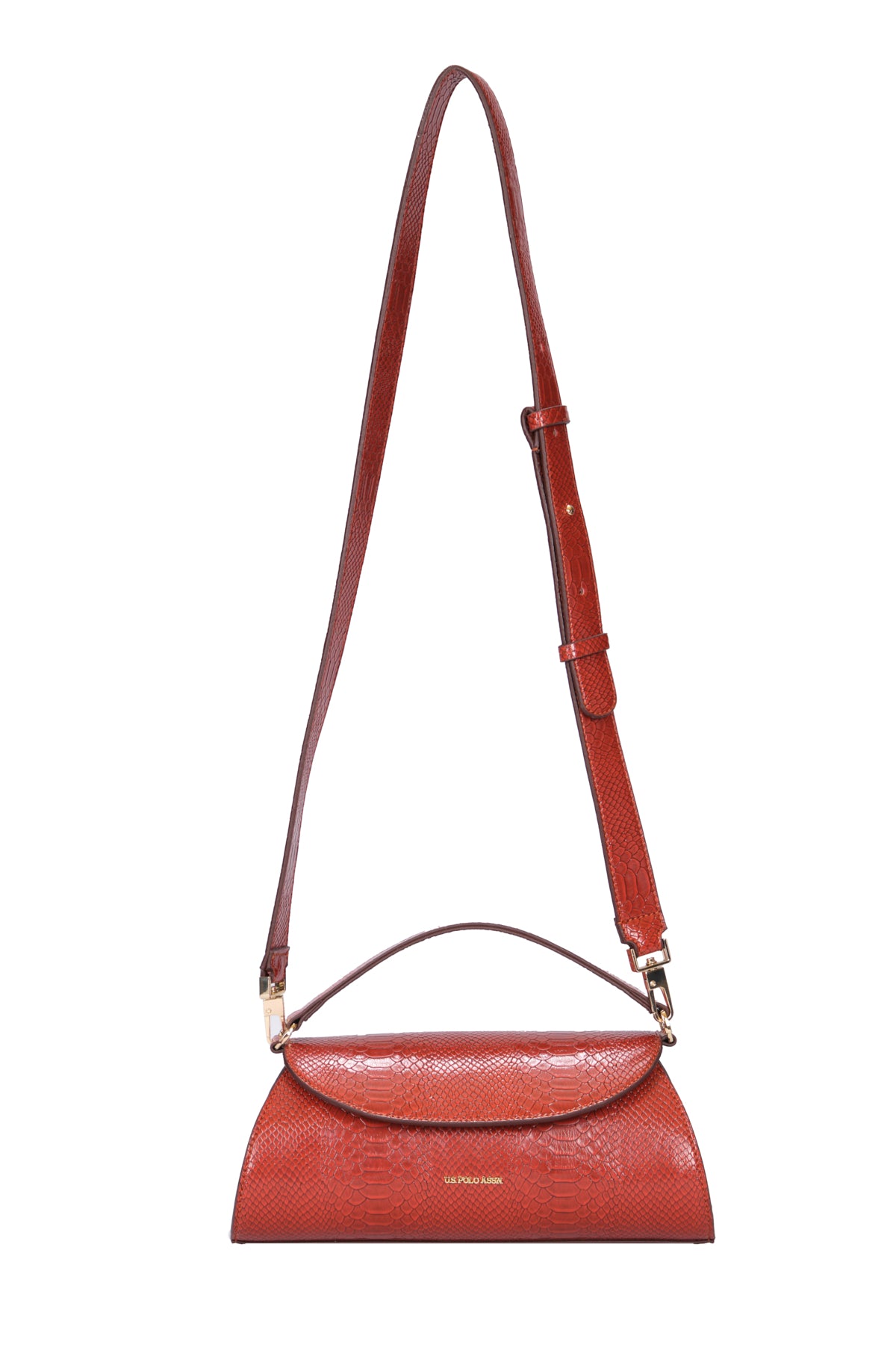 Çantë dore e harkuar me reliev krokodili