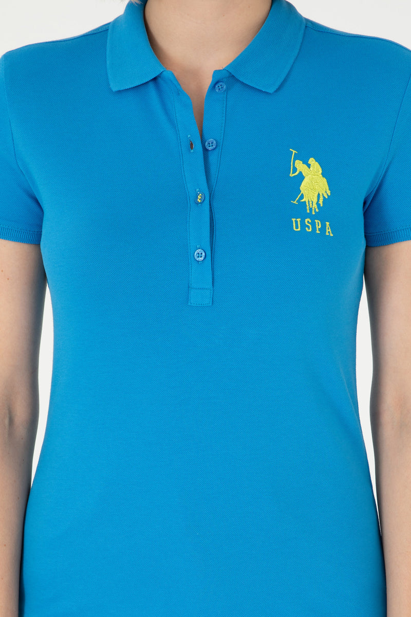 Bluzë polo bazike me logo njëngjyrëshe të madhe