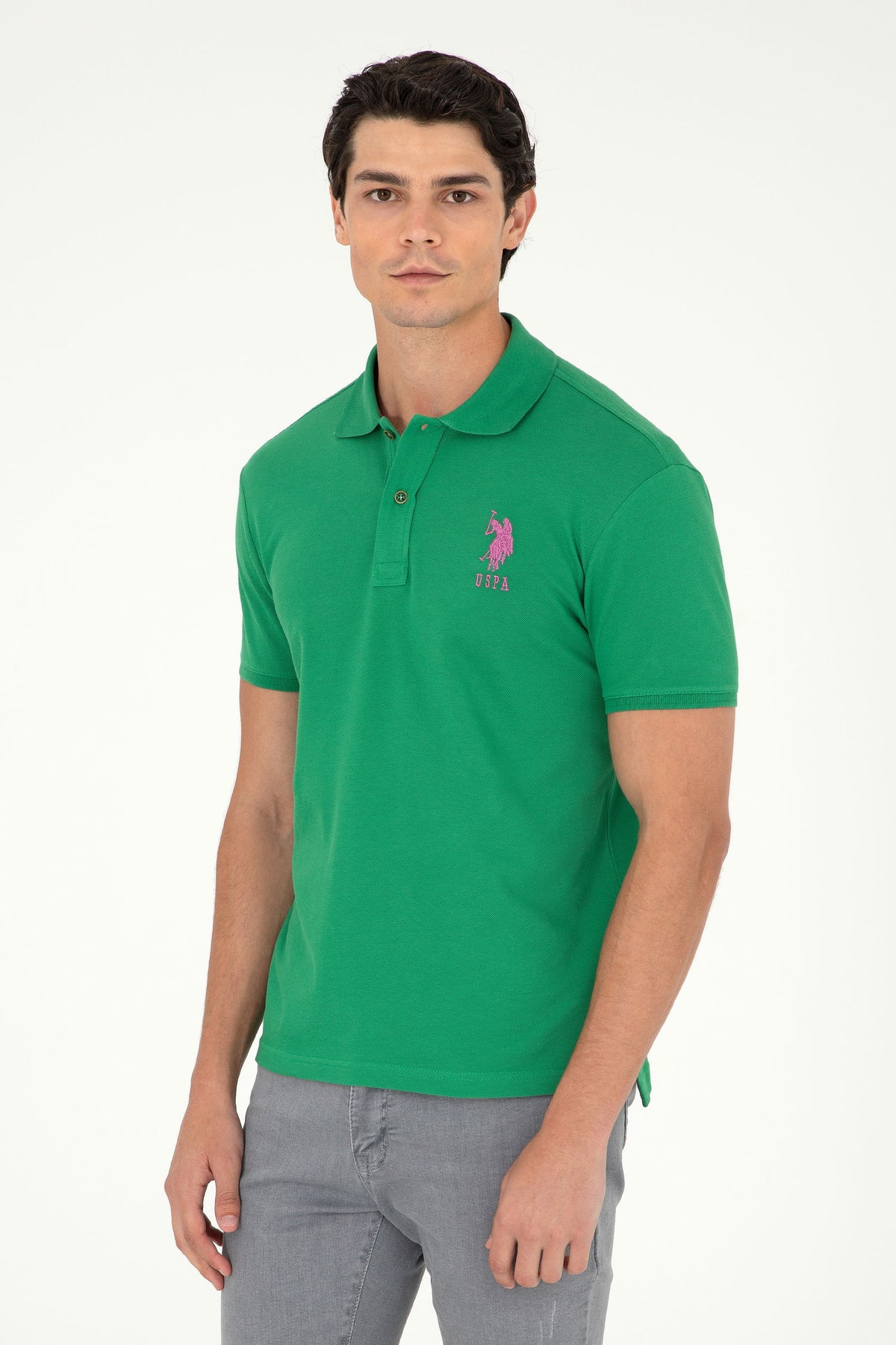 Bluzë polo klasike me logo njëngjyrëshe