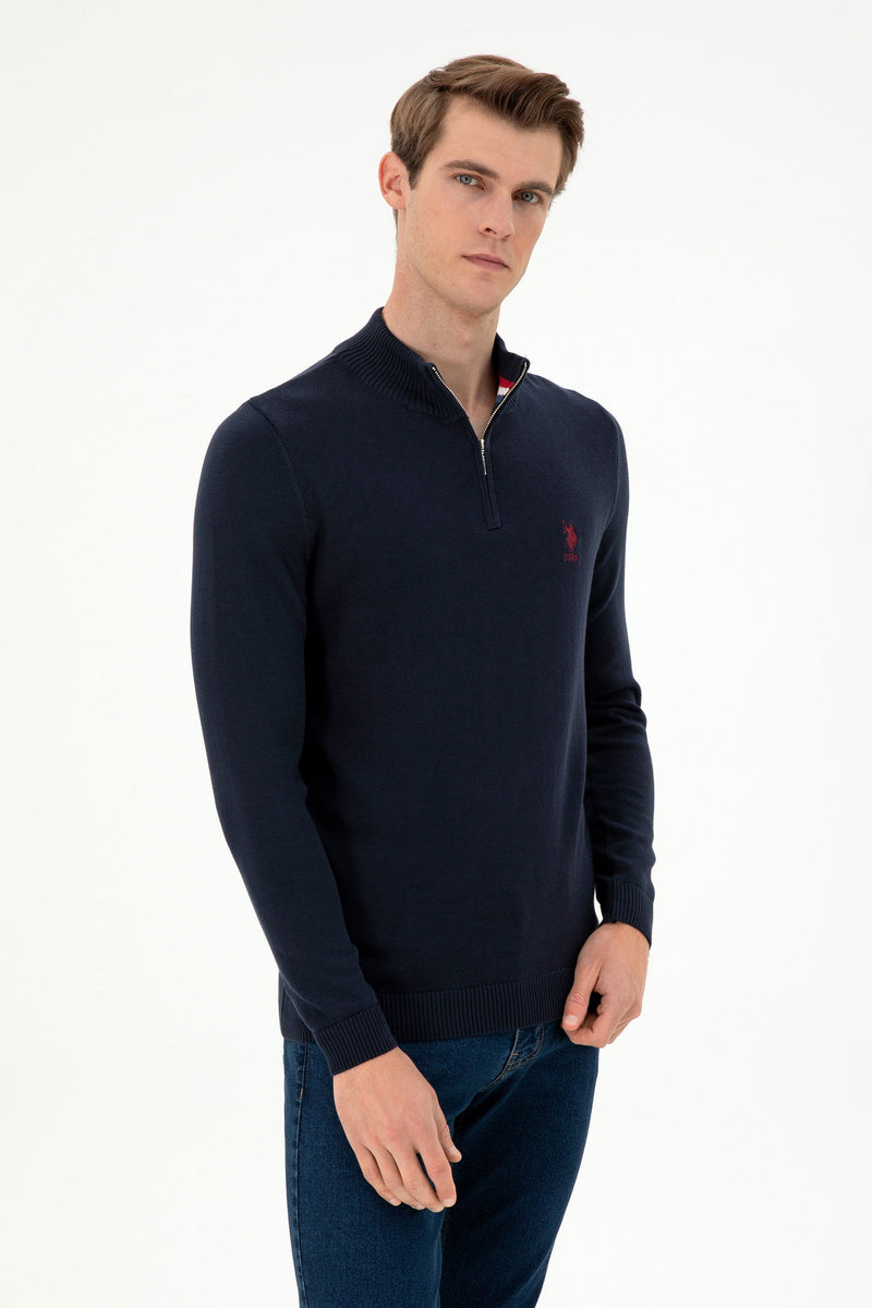 Pulovër klasike me jakë dhe zinxhir