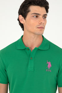 Bluzë polo klasike me logo shumëngjyrëshe
