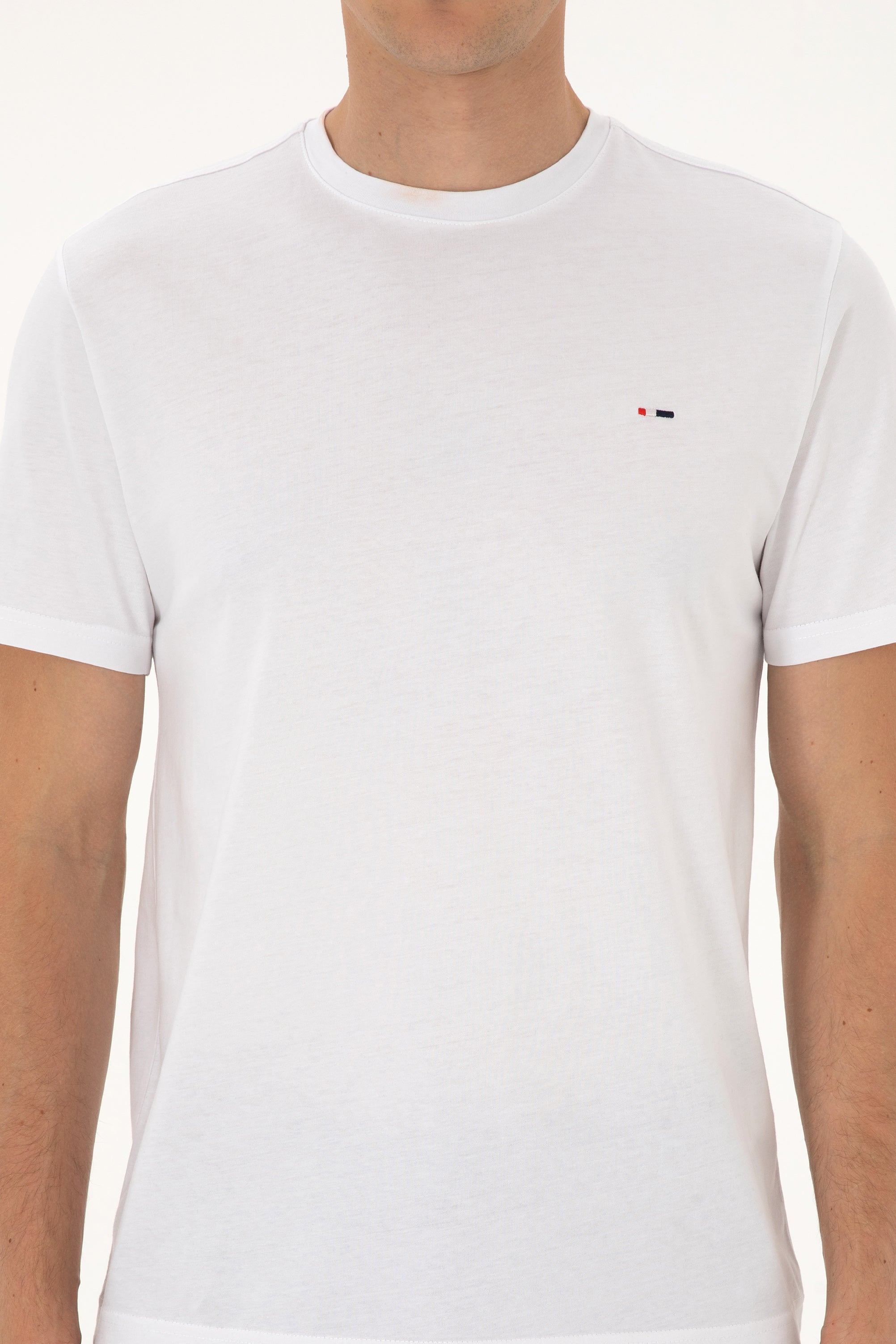 T-shirt bazik me jakë rrumbullake