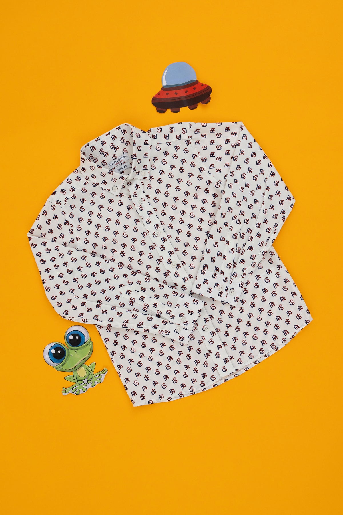 Këmishë me motive U.S. të përsëritura për djem