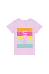 T-shirt me shirita ngjyrash për vajza