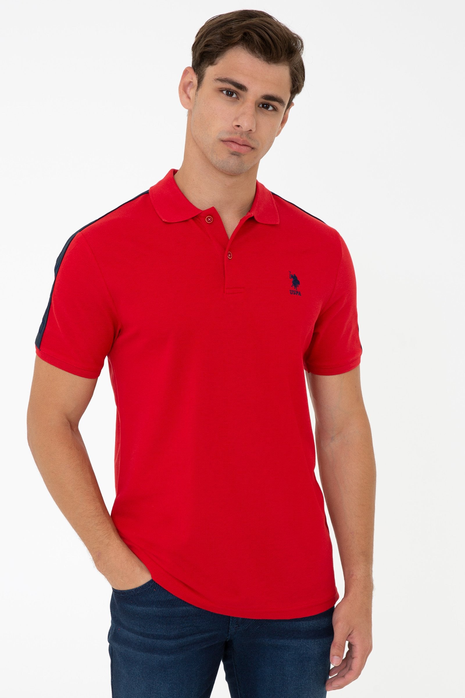 Bluzë polo me shirit USPA në sup