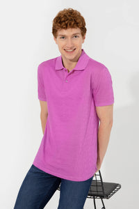 Bluzë polo jacquard me jakë klasike