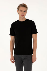 T-shirt bazik me jakë rrumbullake