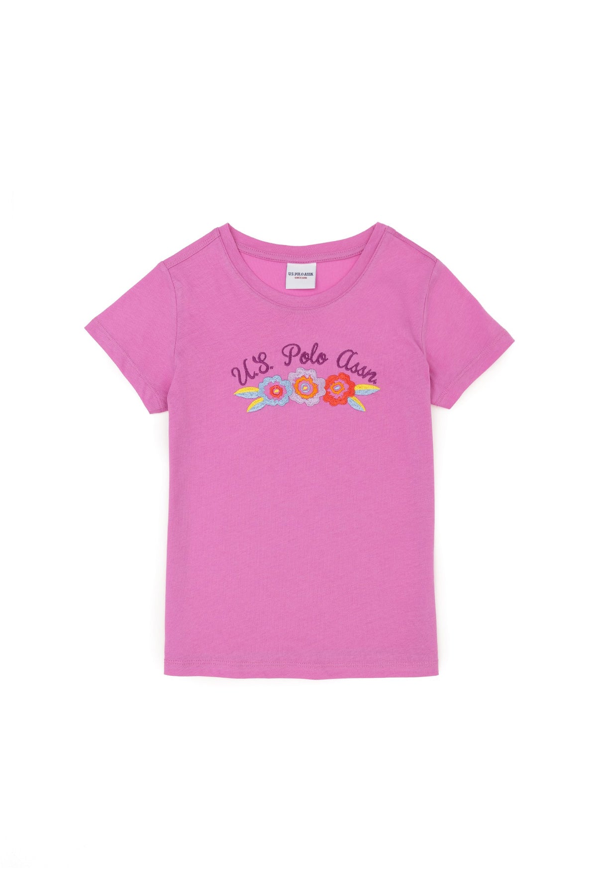 T-shirt USPA me lule të qëndisura për vajza