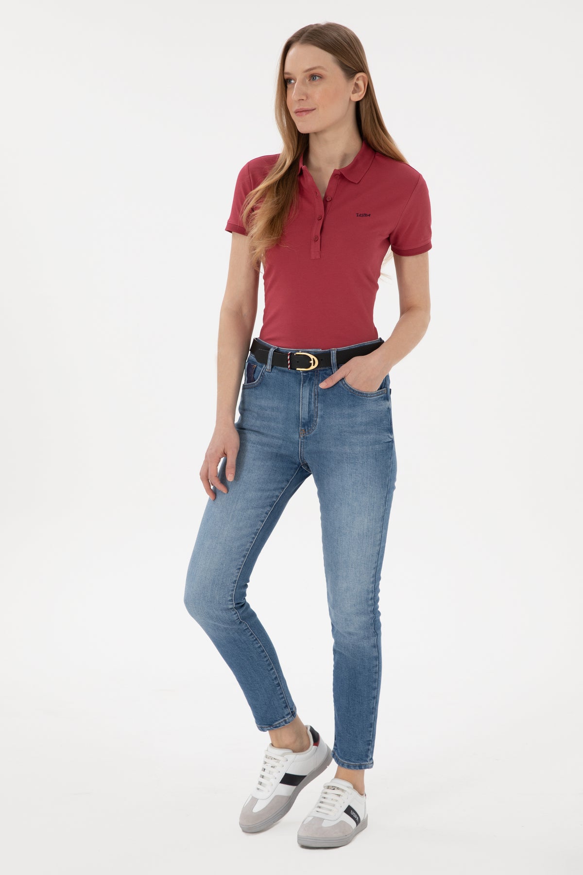 Xhinse të ngushta me xhep tringjyrësh