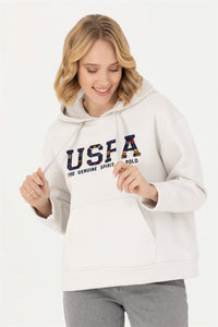 Hoodie me shkrim të qëndisur USPA shumëngjyrësh