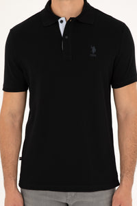 Bluzë polo bazike me jakë dyngjyrëshe