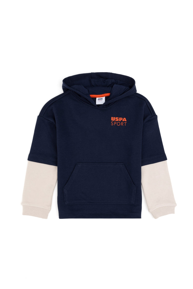 Hoodie USPA Sport me mëngë të brendshme për djem