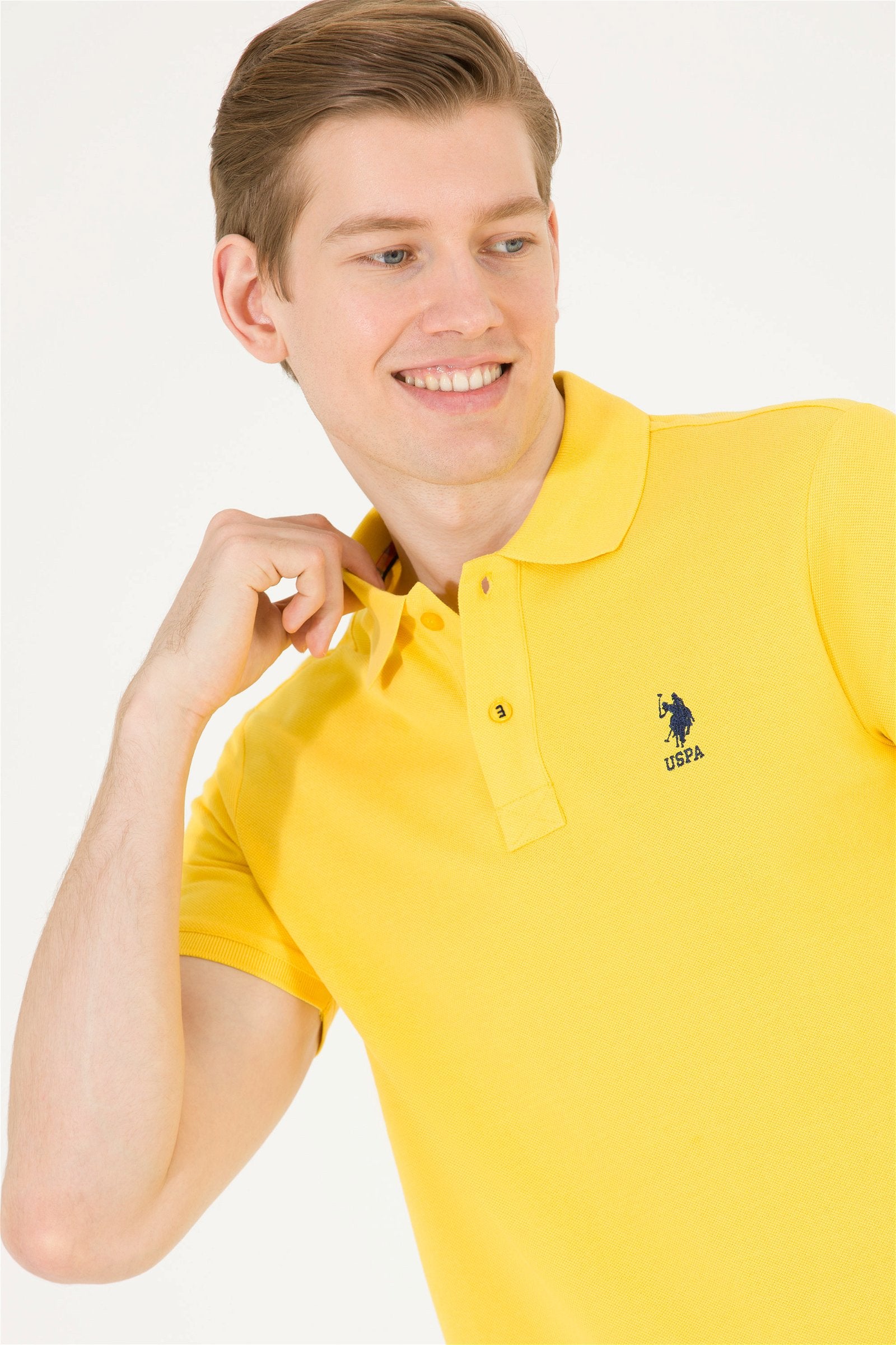 Bluzë polo klasike me logo blu