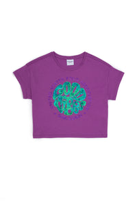 T-shirt USPA me grafik me shkëlqim për vajza