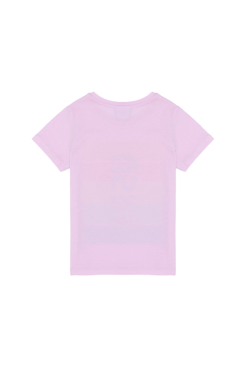 T-shirt me shirita ngjyrash për vajza