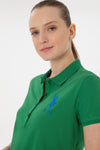 Bluzë polo bazike me logo njëngjyrëshe të madhe