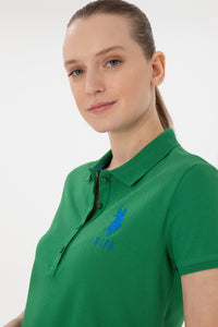 Bluzë polo bazike me logo njëngjyrëshe të madhe