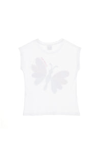 T-shirt pa mëngë dizajn fluture për vajza