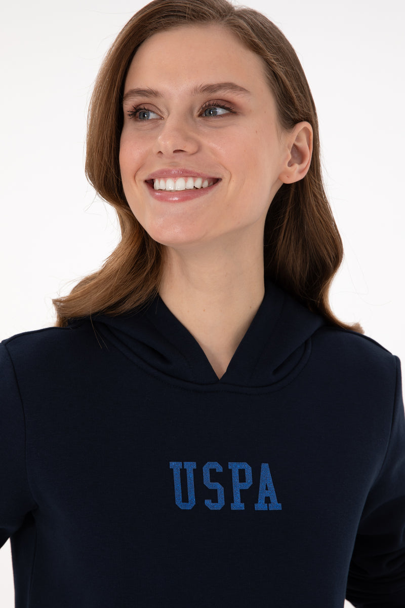 Hoodie me shkrim USPA me shkëlqim