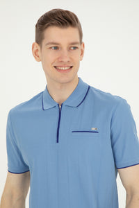 Bluzë polo me jakë me zinxhir dhe xhep