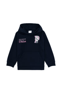 Hoodie me grafikë lojtari dhe kali mbi shkronjën ´P´ për vajza