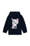 Hoodie me grafikë lojtari dhe kali mbi shkronjën ´P´ për vajza