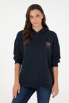 Hoodie bazik me shkrim minimalist USPA