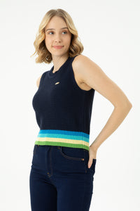 Kanotiere triko me shirit ngjyrash