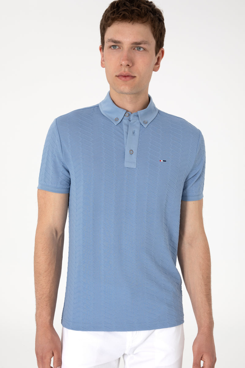 Bluzë polo me reliev
