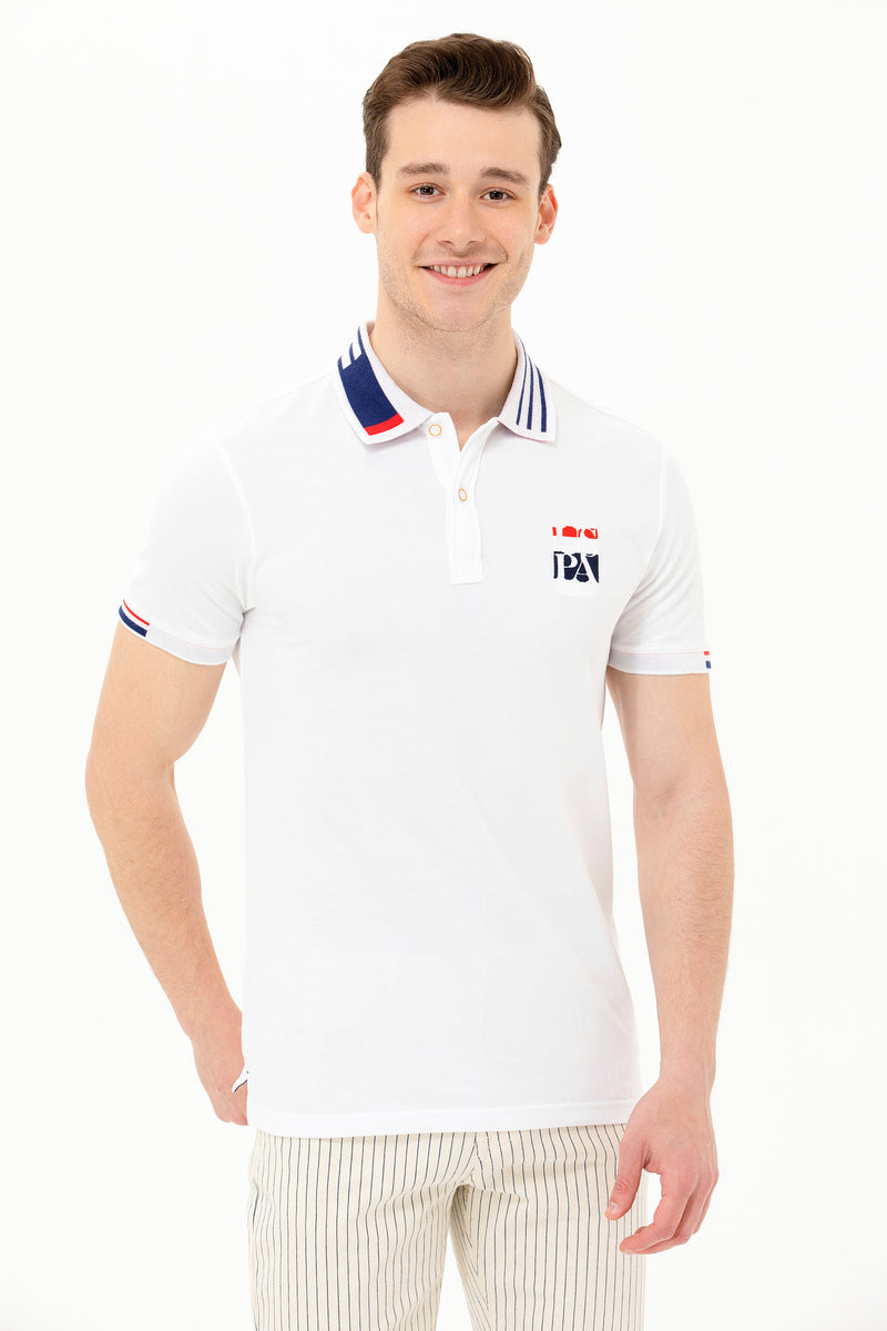 Bluzë polo me jakë me vija
