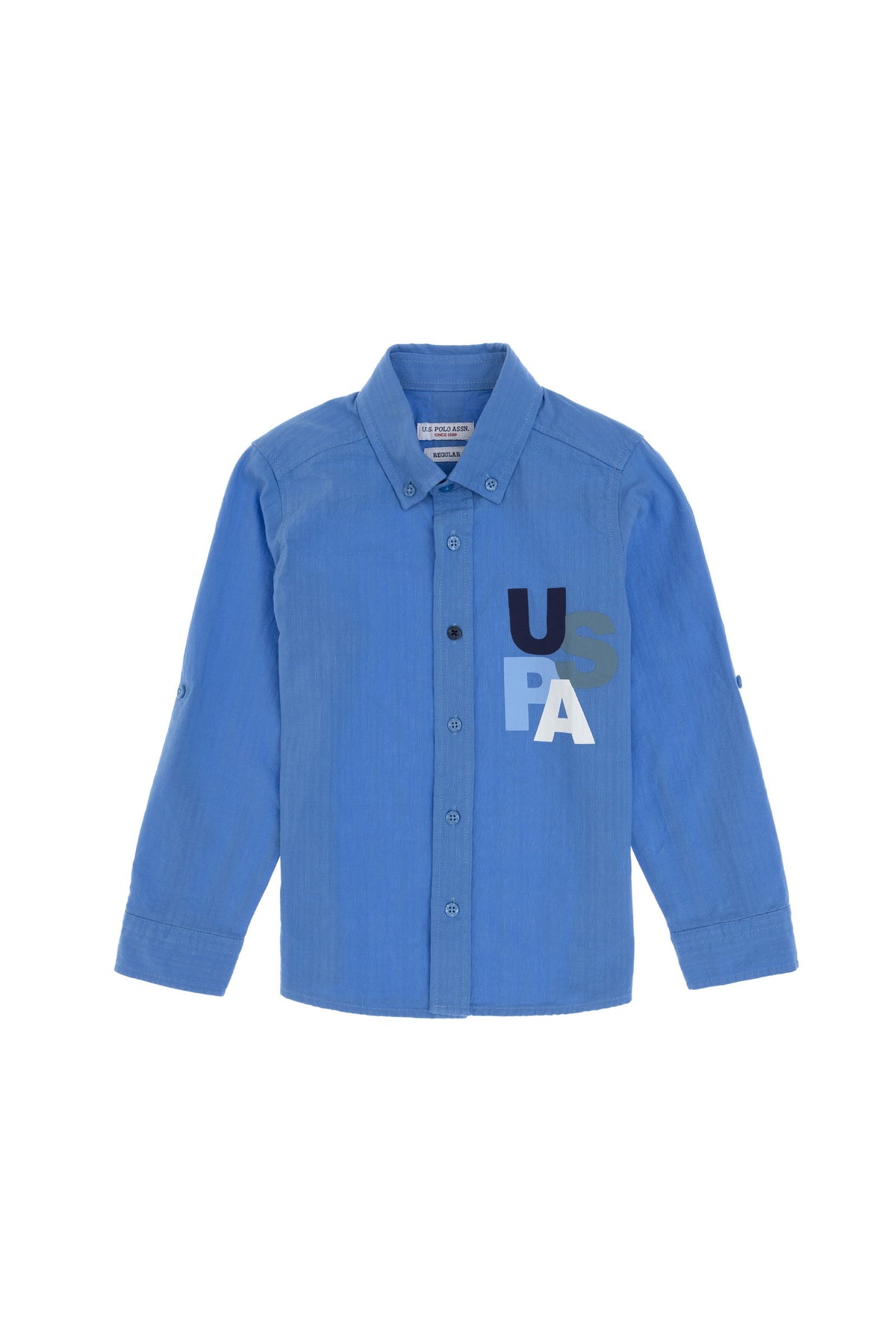 Këmishë me shkronja USPA shumëngjyrëshe për djem