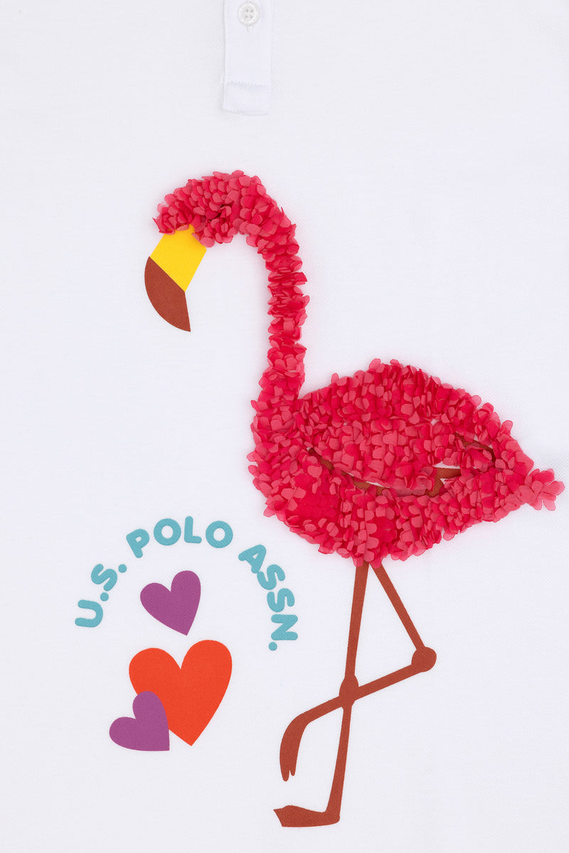 Fustan me jakë dhe dizajn flamingo për vajza