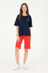T-shirt i lirshëm me jakë të hapur