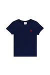 T-shirt bazik me logo të qëndisur për djem
