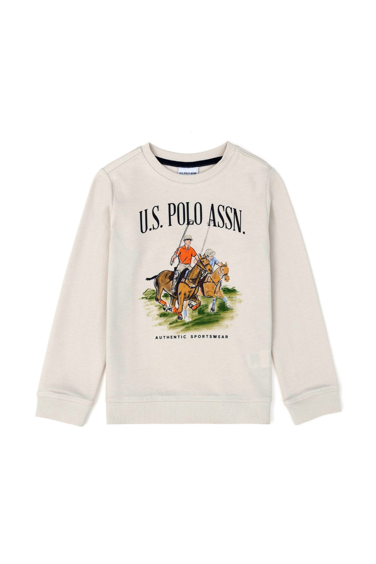 Bluze me mëngë të gjata me ilustrim të lojës polo për djem