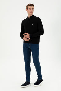 Pulovër klasike me jakë dhe zinxhir