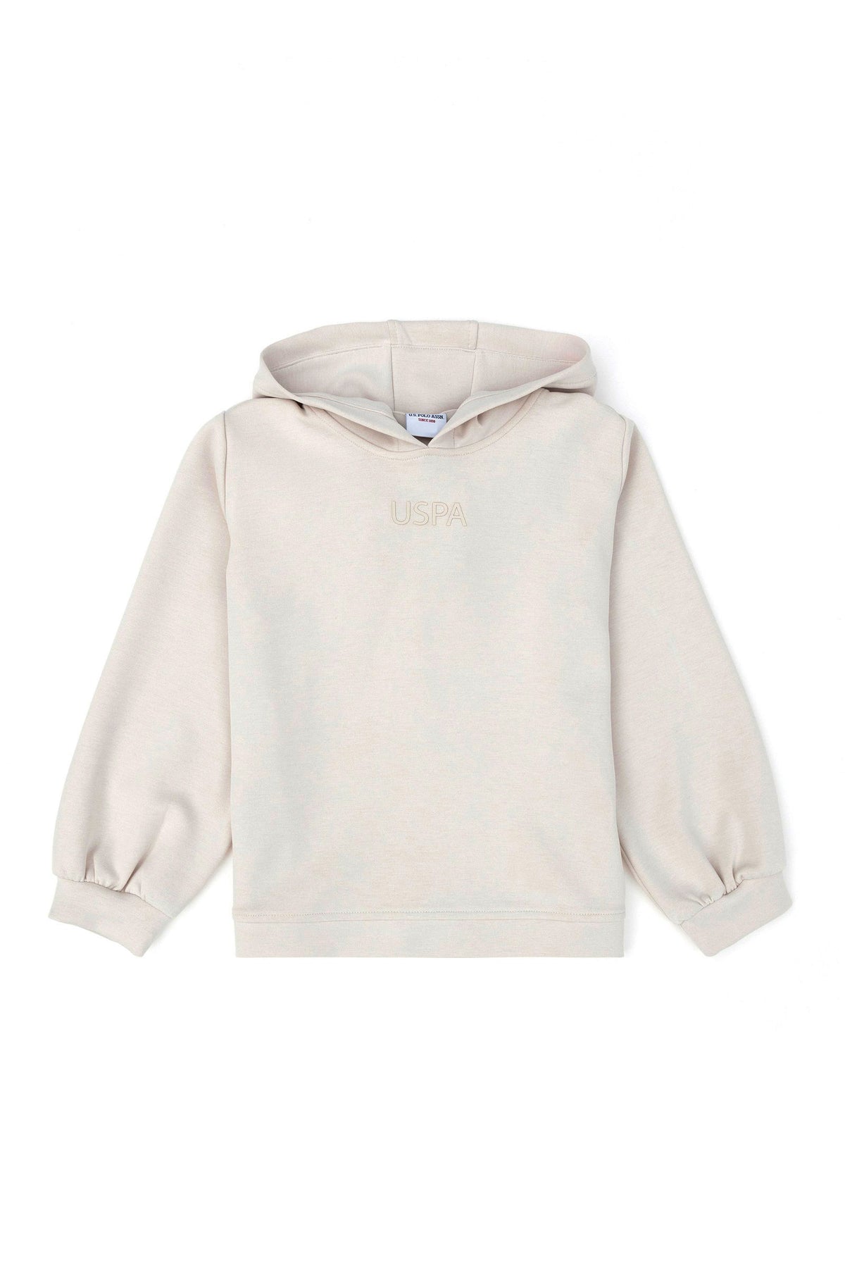 Hoodie bazik me logo të stampuar për vajza