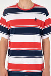 T-shirt me vija të gjera