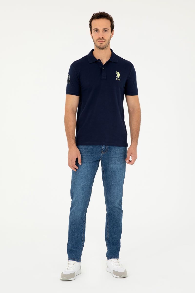 Bluzë polo klasike me logo shumëngjyrëshe