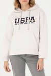 Hoodie me shkrim të qëndisur USPA shumëngjyrësh