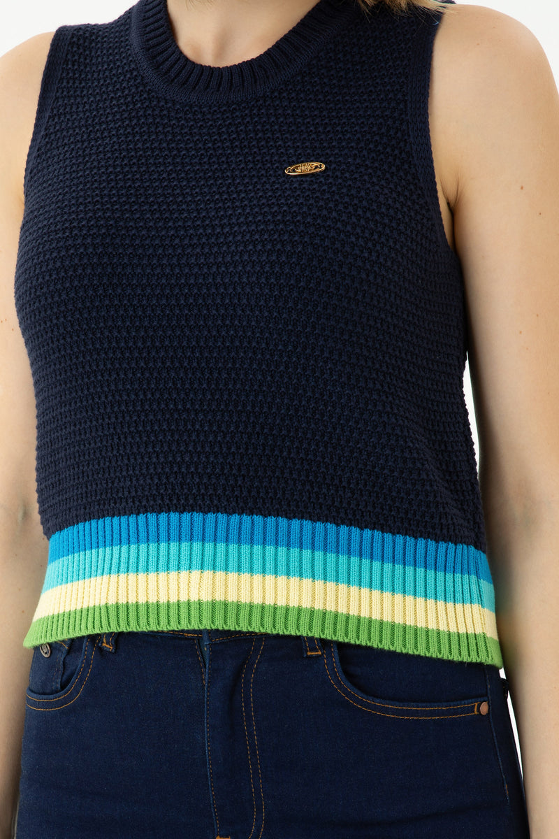 Kanotiere triko me shirit ngjyrash