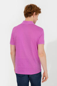 Bluzë polo jacquard me jakë klasike