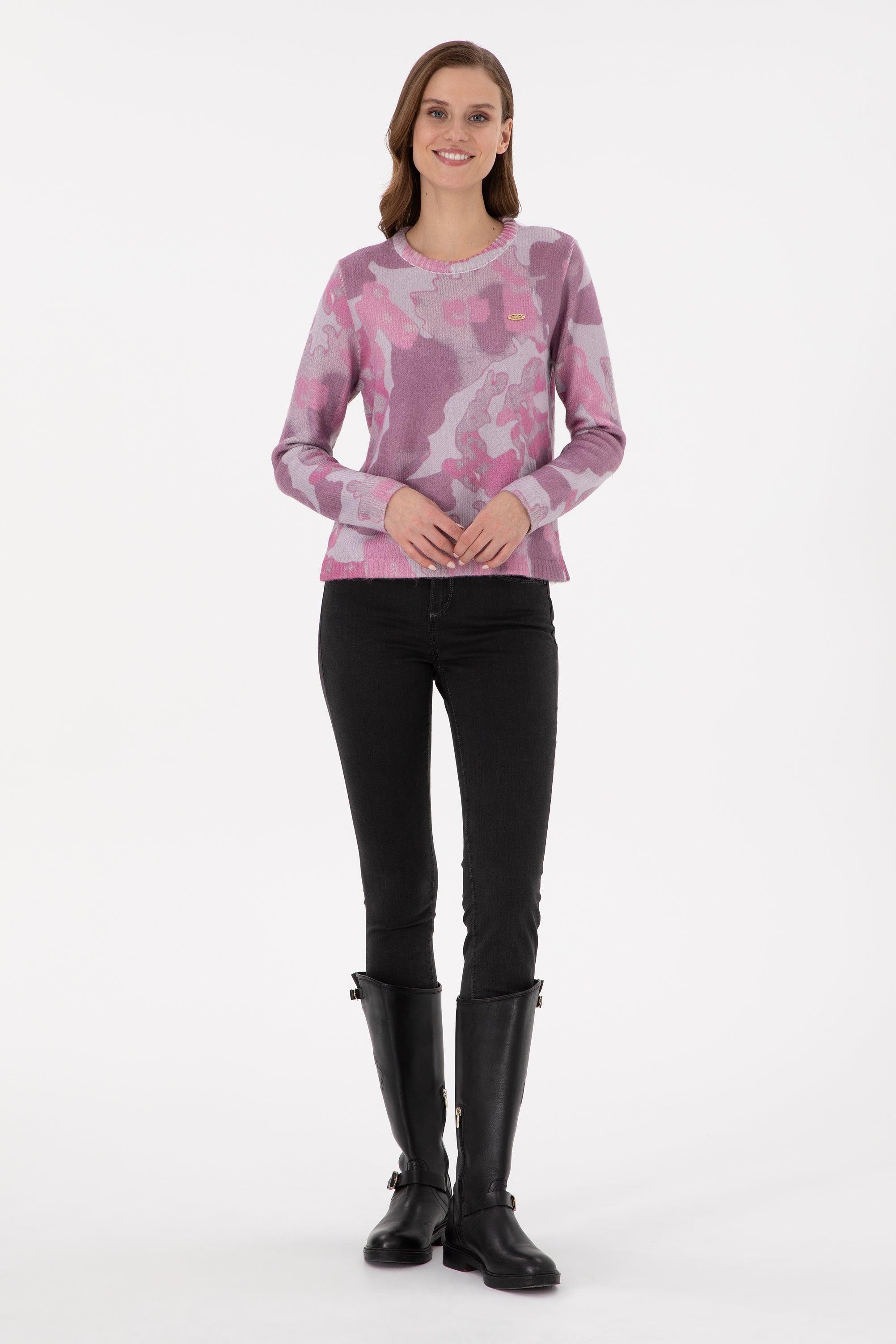 Triko me motive camouflage