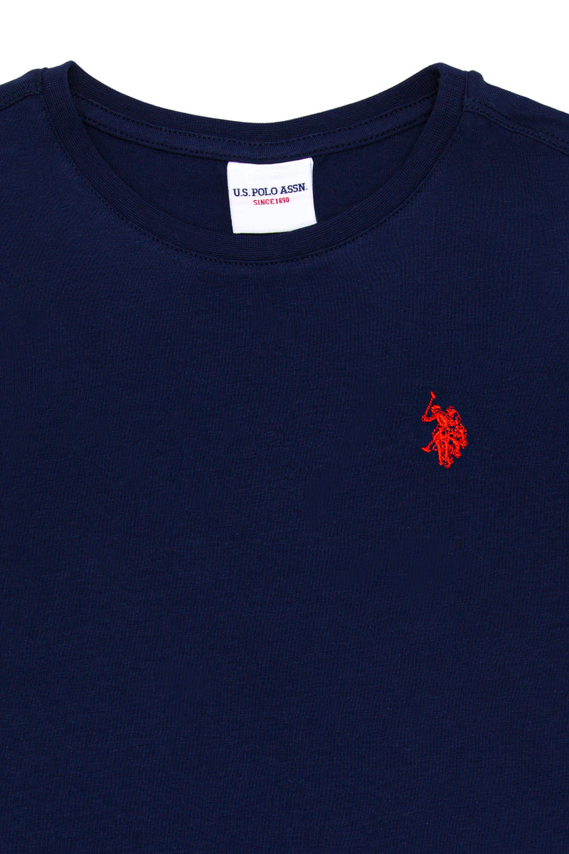 T-shirt bazik me logo të qëndisur për djem