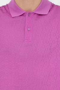 Bluzë polo jacquard me jakë klasike